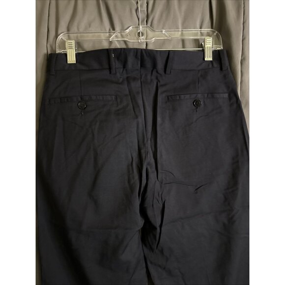 Emporio Armani Pants Womens 40 US size 6 Wool Blend Navy Blue Lowrise Slacks - Picture 7 of 12